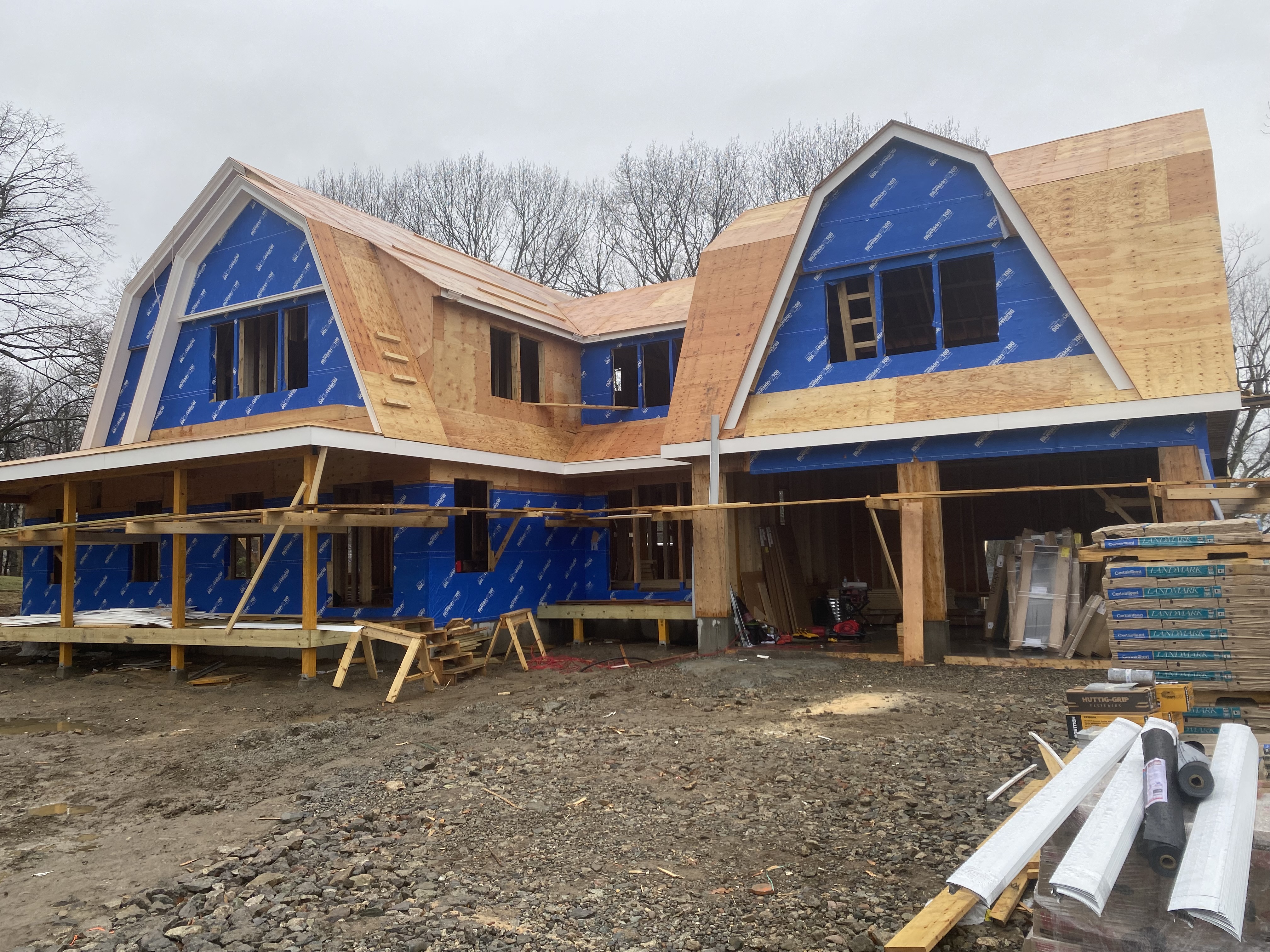 Home under construction by STRAZ BUILDERS